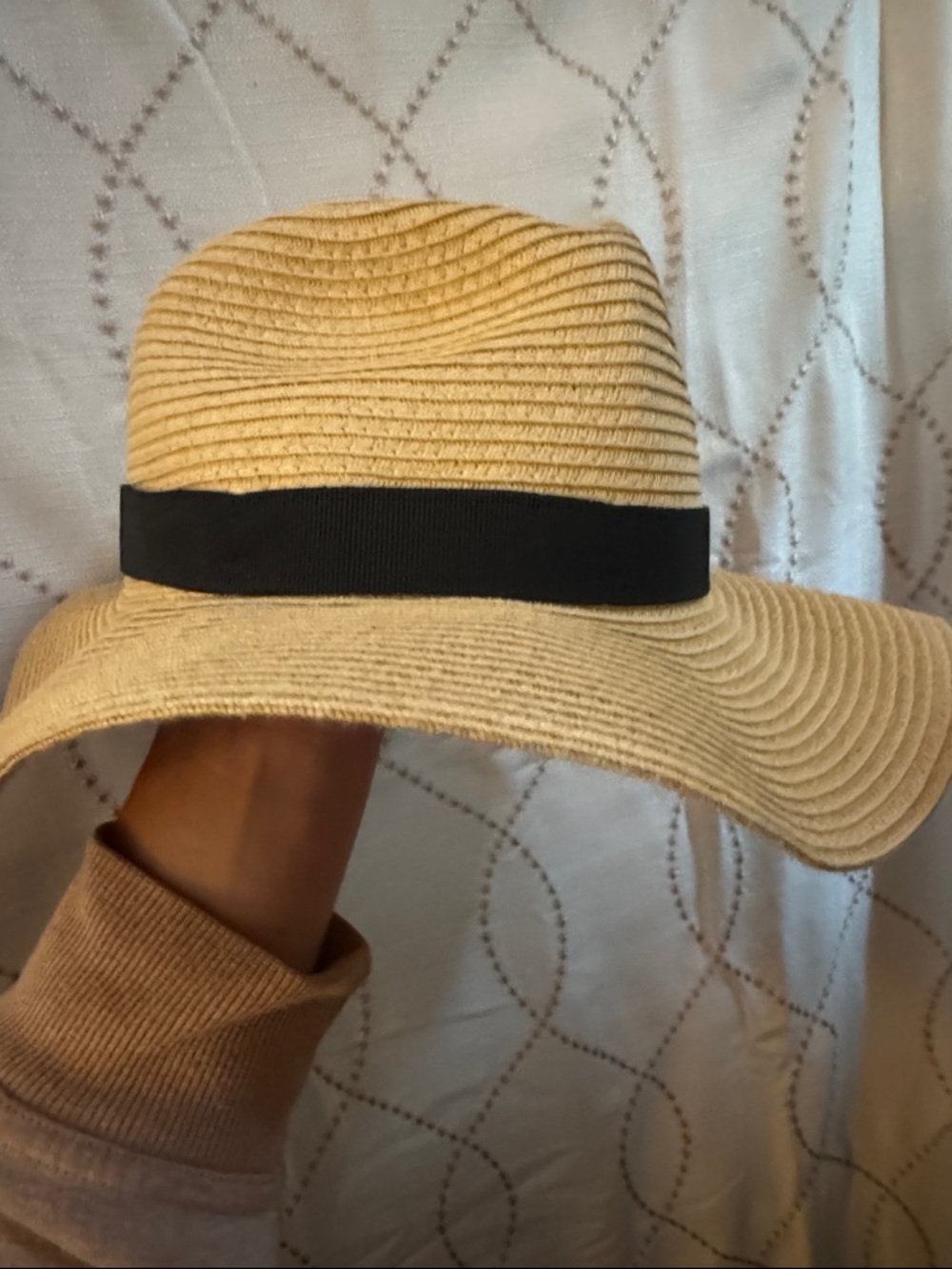 J.Crew Natural Straw Sun Hat with Wide Brim